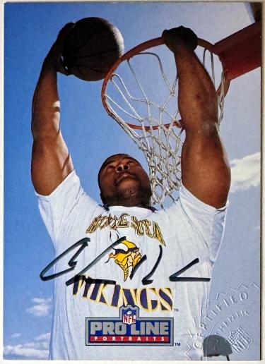 Chris Doleman Autographed 1992 Pro Line Portraits Certified On Card Auto/ Embossed Certified Authentic (Minnesota Vikings)-Powers Sports Memorabilia