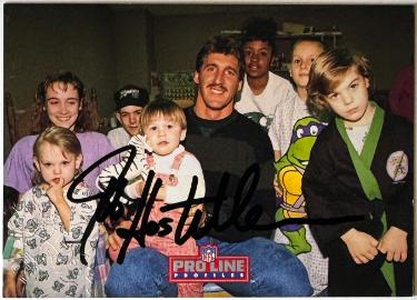 Jeff Hostetler Autographed 1992 Pro Line Profiles Certified On Card Auto #7/ Embossed Certified Authentic (New York Giants)-Powers Sports Memorabilia