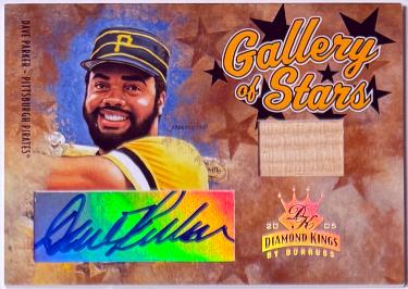 Dave Parker Autographed 2005 Donruss Diamond Kings Game Used Bat/Auto Card #GS-9- /200 (Pittsburgh Pirates)-Powers Sports Memorabilia