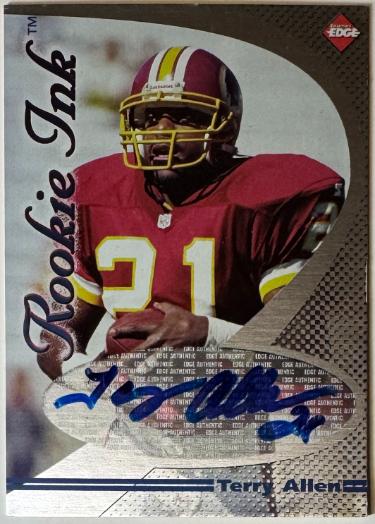 Terry Allen Autographed 1998 Collector's Edge Rookie Ink On Card Auto (Washington)-Powers Sports Memorabilia