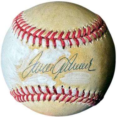 Tom Seaver Autographed Rawlings Official National League Baseball imperfect- COA (New York Mets)-Powers Sports Memorabilia