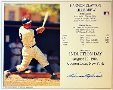 Harmon Killebrew Autographed Minnesota Twins MLB Licensed Hall of Fame Induction Day 8x10 Photo/Card- COA-Powers Sports Memorabilia