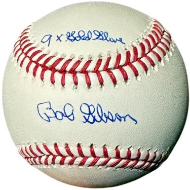 Bob Gibson Autographed Rawlings Official Major League Baseball 9X Gold Glove- Beckett (St. Louis Cardinals/HOF)-Powers Sports Memorabilia