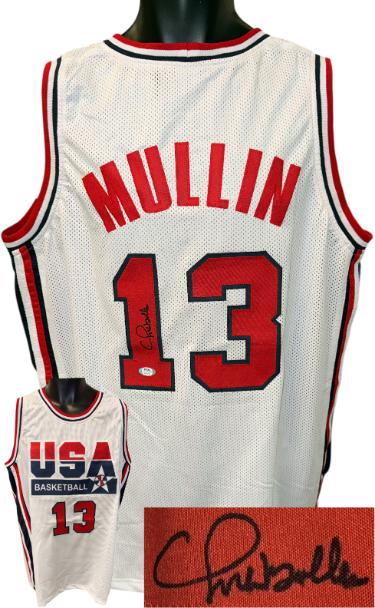 Chris Mullin Autographed Team USA Custom Stitched Pro TB Basketball Jersey XL- PSA (HOF/5X All Star/Golden State)-Powers Sports Memorabilia