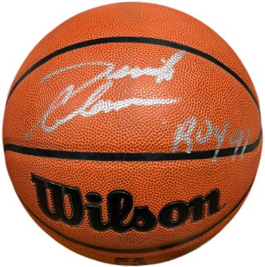Derrick Coleman Autographed Wilson NBA I/O Basketball w/ ROY 91- Schwartz Holo (New Jersey Nets)-Powers Sports Memorabilia