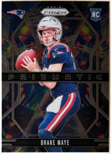 Drake Maye 2024 Panini Prizm Prizmatic Silver Rookie Card #2 (New England Patriots)-Powers Sports Memorabilia