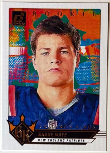 Drake Maye 2024 Panini Donruss Rookie Gridiron Kings Card (RC) #3 (New England Patriots)-Powers Sports Memorabilia