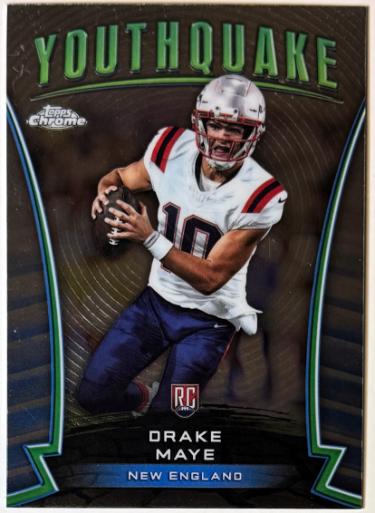 Drake Maye 2024 Topps Chrome Youthquake Rookie RC Card #Y-2 (New England Patriots)-Powers Sports Memorabilia