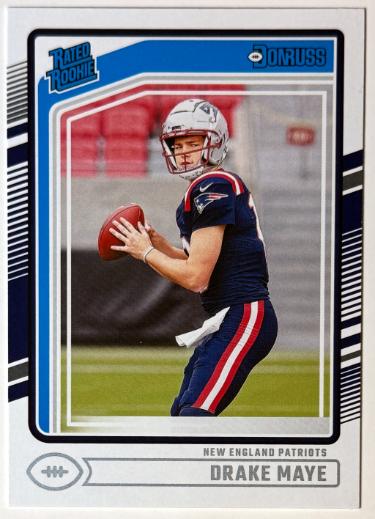 Drake Maye 2024 Panini Donruss Rated Rookie Card (RC) #379 (New England Patriots)-Powers Sports Memorabilia
