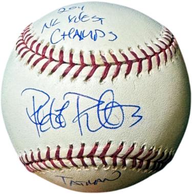 Ryan Roberts Autographed Rawlings Official National League Baseball dual TATMAN/2011 NL West Champs- COA-Powers Sports Memorabilia