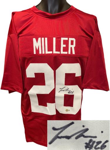 Jam Miller Autographed Alabama Crimson Custom Stitched College FB Jersey XL- Beckett Witnessed-Powers Sports Memorabilia