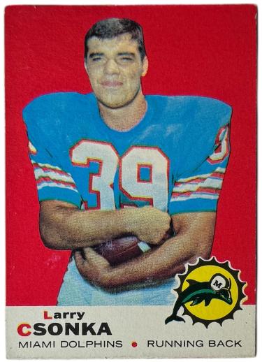 Larry Csonka 1969 Topps Rookie Card (RC) #120- (Miami Dolphins)-Powers Sports Memorabilia