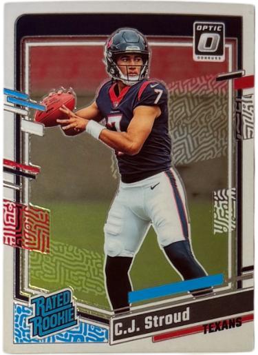 CJ/C.J. Stroud 2023 Panini Donruss Optic Rookie Card (RC) #244 (Houston Texans)-Powers Sports Memorabilia