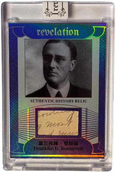 Franklin D. Roosevelt 2025 Eternal Revelation Authentic History Relic Cuts Card /75-Powers Sports Memorabilia
