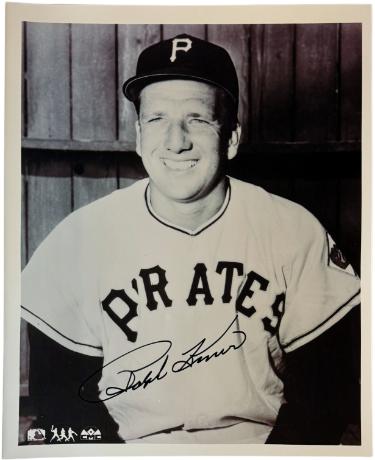 Ralph Kiner Autographed Pittsburgh Pirates MLB B&W 8x10 Photo imperfect- COA-Powers Sports Memorabilia