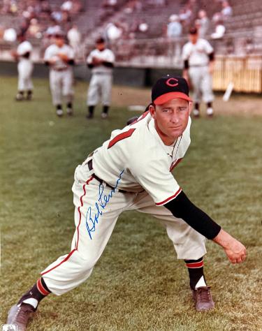 Bob Lemon Autographed Cleveland MLB Licensed 8x10 Photo minor dings- COA (HOF) - CTBL_045082-Powers Sports Memorabilia