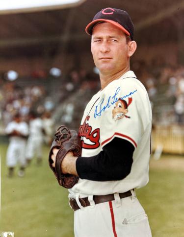 Bob Lemon Autographed Cleveland MLB Licensed 8x10 Photo minor dings- COA (HOF) - CTBL_045083-Powers Sports Memorabilia
