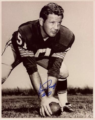 Jim Ringo Autographed Green Bay Packers Vintage B&W 8x10 Photo- COA (HOF/10X Pro Bowl)-Powers Sports Memorabilia