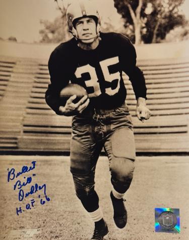 Bill Dudley Autographed Pittsburgh Steelers Vintage 8x10 Photo dual Bullet/HOF 66 imperfect- COA/Show Ticket - CTBL_045089-Powers Sports Memorabilia