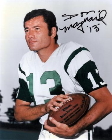 Don Maynard Autographed New York Jets 8x10 Photo #13- COA (HOF/4X AFL AS/SB III Champ)-Powers Sports Memorabilia