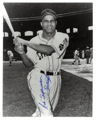 Art "Superman" Pennington Autographed Vintage B&W Chicago American Giants Negro League 8x10 Photo minor dings- COA/Show Ticket-Powers Sports Memorabilia