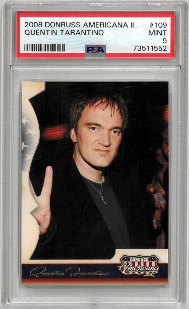 2008 Donruss Americana II Quentin Tarantino Card #109- PSA Graded 9 Mint-Powers Sports Memorabilia