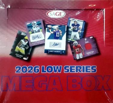 2026 Sage Low Series Football Mega Box- 4 Autographs/1 Player Swatch- New/Factory Sealed-Powers Sports Memorabilia