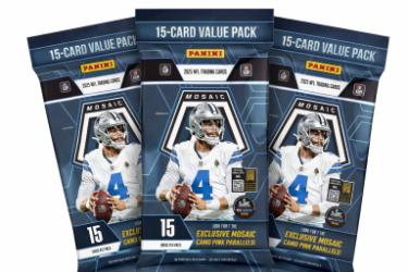 2025 Panini Mosaic NFL Football 15 Card Value FAT Pack- Lot of 3- New/Factory Sealed (Camo Pink)-Powers Sports Memorabilia