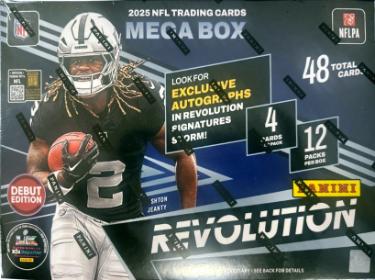 2025 Panini Revolution Football Mega Box Debut Edition- Factory Sealed- 12P/4CPP - CTBL_045150-Powers Sports Memorabilia