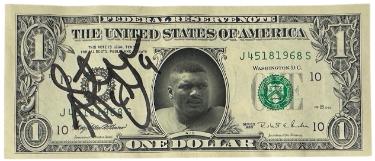 Steve McNair Autographed 1995 United States Federal Reserve Note/$1 Dollar Bill/Photo/RARE - Beckett Review (Tennessee Titans)-Powers Sports Memorabilia