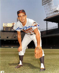 Luis Aparicio Autographed Baltimore Orioles MLB Licensed 8x10 Photo imperfect- CSA COA