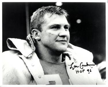 Lou Creekmur Autographed Detroit Lions Vintage B&W 8x10 Photo HOF 96- COA/Show Ticket-Powers Sports Memorabilia