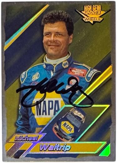 Michael Waltrip signed2003 Wheels High Gear On Card Auto #F30 NASCAR-Powers Sports Memorabilia
