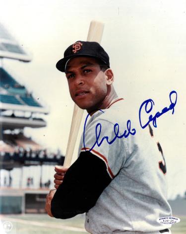 Orlando Cepeda Autographed Giants MLB 8x10 Photo imperfect - Sports World COA (HOF)-Powers Sports Memorabilia