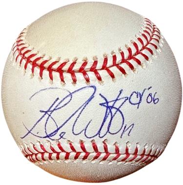 Brandon Webb Autographed Rawlings Official Major League Baseball minor tone CY 06- COA-Powers Sports Memorabilia