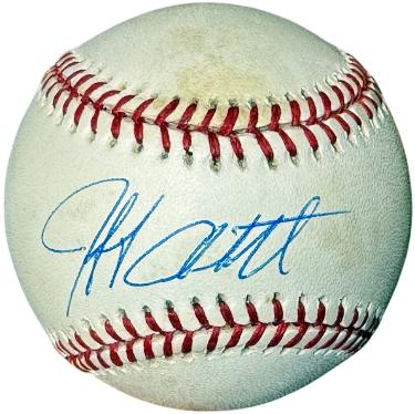 Jeff Abbott Autographed Rawlings Official American League Baseball toned- COA (Chicago White Sox)-Powers Sports Memorabilia