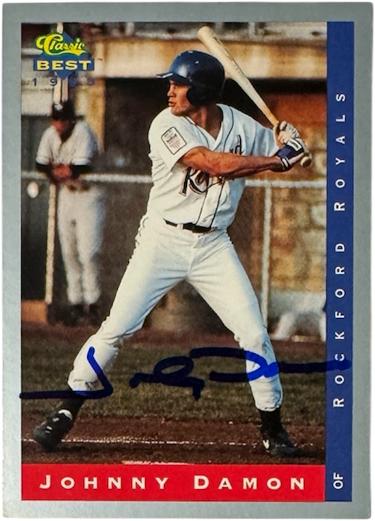 Johnny Damon Autographed 1993 Classic Best Minor League Rookie On Card Auto #182- COA-Powers Sports Memorabilia