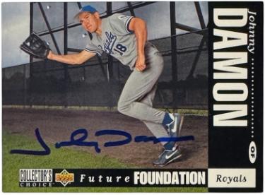 Johnny Damon Autographed 1994 Upper Deck Collector's Choice Rookie Card (RC) #642- COA-Powers Sports Memorabilia