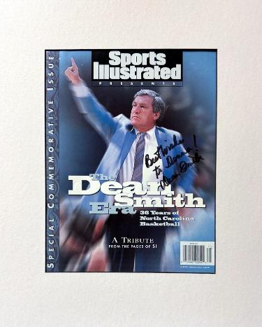 Dean Smith Autographed 1997 Sports Illu North Carolina Tribute Cover Matted- Beckett Review-Powers Sports Memorabilia