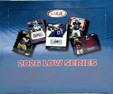 2026 Sage Low Series Football Mega Box- 4 Autographs/1 Player Swatch- New/Factory Sealed - CTBL_045301-Powers Sports Memorabilia
