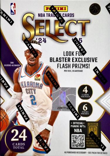 2024-25 Panini Select NBA Blaster Box- 6PK/4CPP– New/Factory Sealed/Flash Prizms-Powers Sports Memorabilia