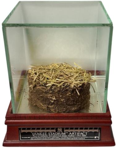 Old Yankee Stadium Grass/Sod 1923-2008 w/ Glass Case- Steiner Sports-Powers Sports Memorabilia