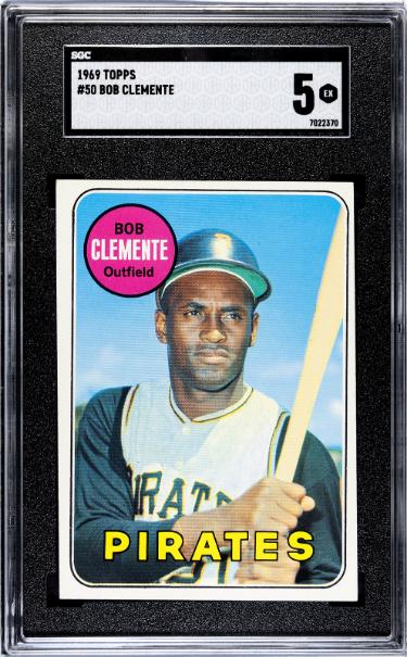 Roberto/Bob Clemente 1969 Topps Card #50- SGC Graded 5 EX (Pittsburgh Pirates/HOF)-Powers Sports Memorabilia