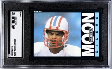 Warren Moon 1985 Topps Rookie RC Card #251- SGC Slabbed Authentic (Color Added/Houston Oilers))-Powers Sports Memorabilia
