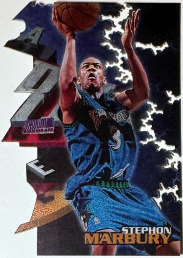 Stephon Marbury 1997-98 Stadium Club Triumvirate Card #T13C (Minnesota Timberwolves)-Powers Sports Memorabilia