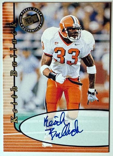 Keith Bulluck Autographed 2000 Press Pass Rookie RC On Card Auto (Syracuse/Titans)-Powers Sports Memorabilia