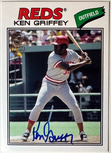Ken Griffey Sr Autographed 2012 Topps Archives Fan Favorites On Card Auto #FFA-KG (Cincinnati Reds)-Powers Sports Memorabilia