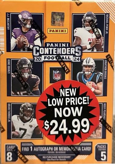 2024 Panini Contenders NFL Football Blaster Box- 5PK/8CPP- New/Factory Sealed-Powers Sports Memorabilia