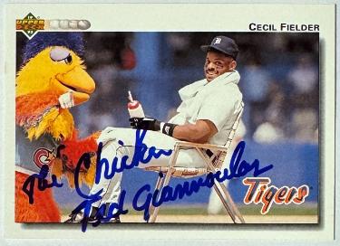 The Famous Chicken Ted Giannoulas Autographed 1992 Upper Deck On Card Auto #255- COA-Powers Sports Memorabilia