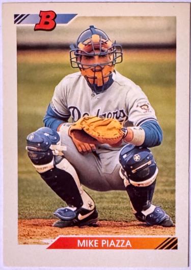 Mike Piazza 1992 Bowman Rookie Card (RC) #461 (Los Angeles Dodgers/HOF/12 X All Star)-Powers Sports Memorabilia